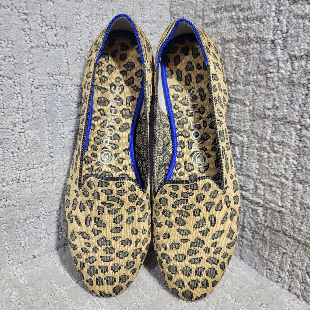 Rothy's The Loafer Spotted Cheetah Print Slip on Shoes Women's Multiple Sizes